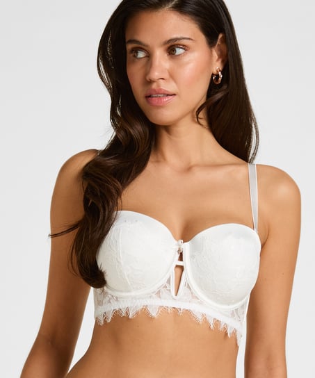 Biustonosz z Fiszbinami i Wyści&oacute;łką Millie, Biały