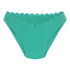 Majtki Bikini Wysoko Krojona Scallop, Zielony