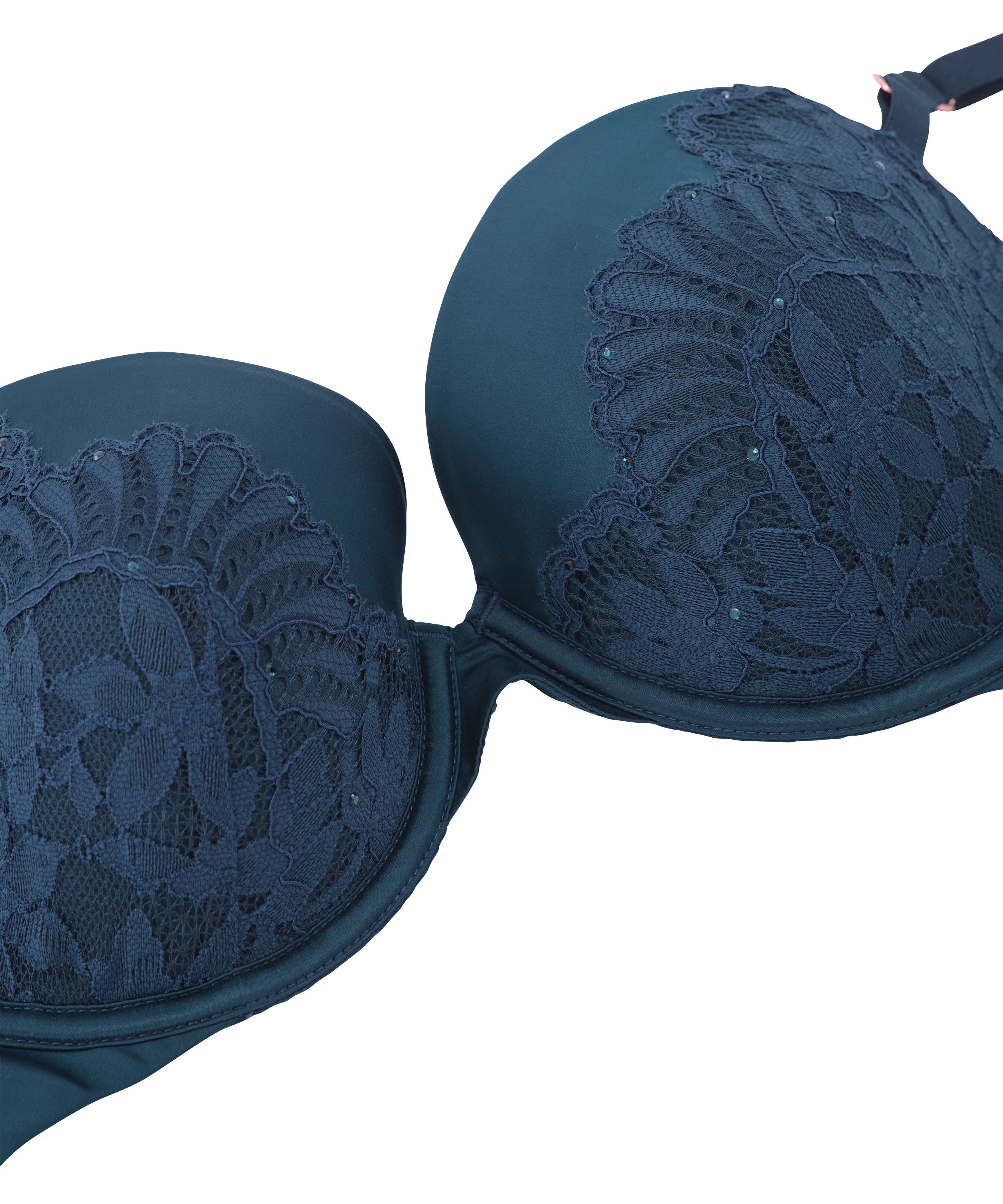 Usztywniany biustonosz z fiszbinami Josien, Niebieski, main