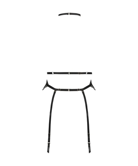 Body harness z cholerem Private, Czarny