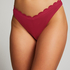 Majtki Bikini Wysoko Krojona Scallop, R&oacute;żowy