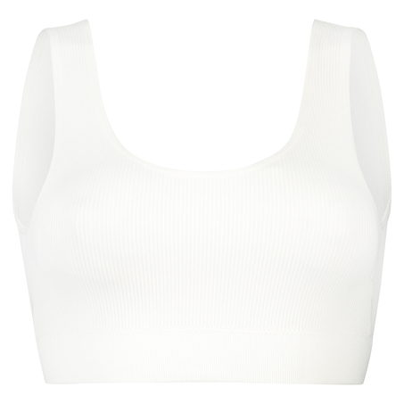 Seamless bralette, Biały