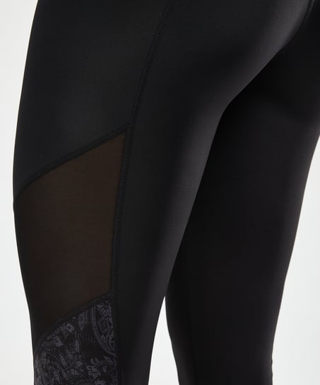 Sportowe legginsy z wysokim stanem HKMX Rodeo, Czarny