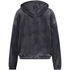 Velvet hoodie jacket, Szary
