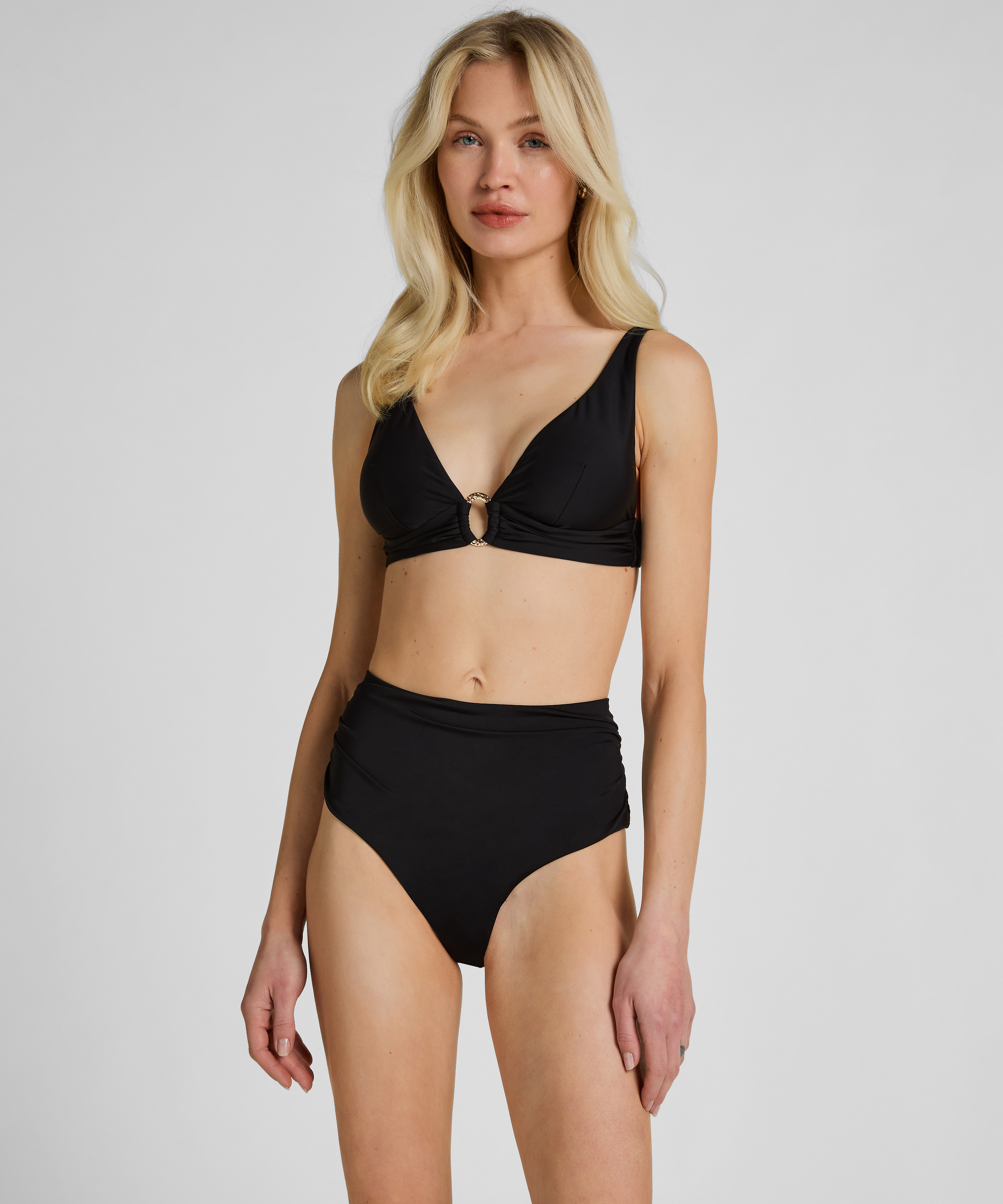 Triangle Bikini Top Luxe, Czarny, main