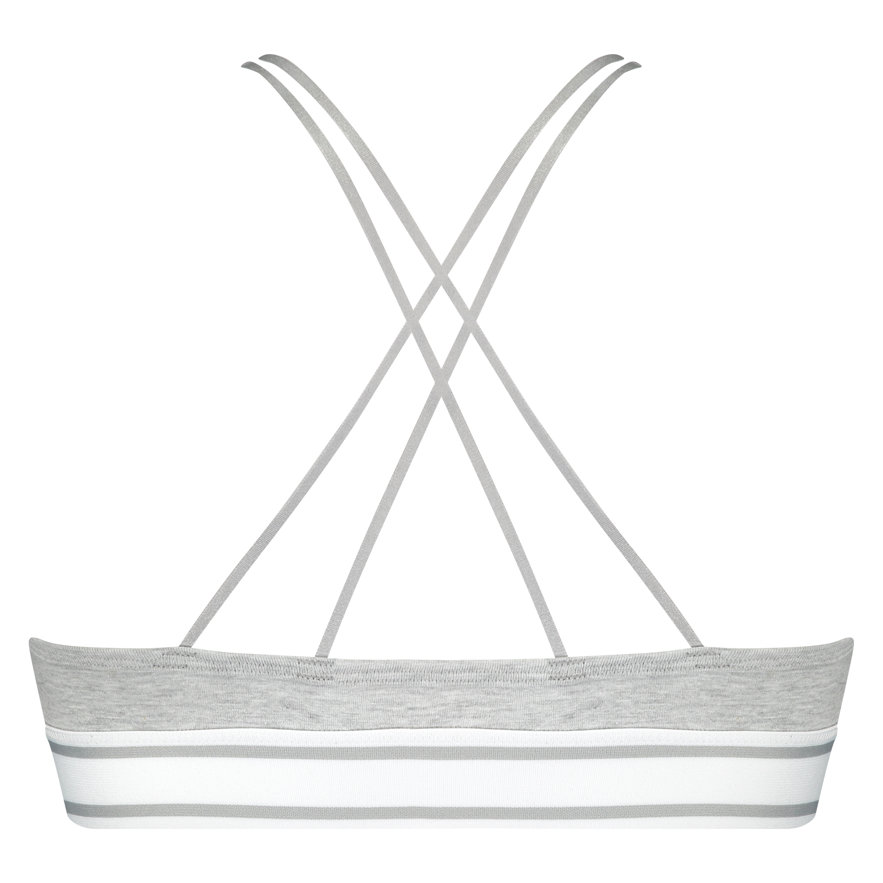 Tr&oacute;jkątna bawełniana braletka z usztywnieniem Casey, Szary, main