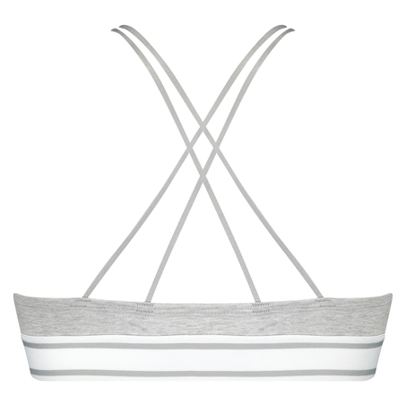 Tr&oacute;jkątna bawełniana braletka z usztywnieniem Casey, Szary