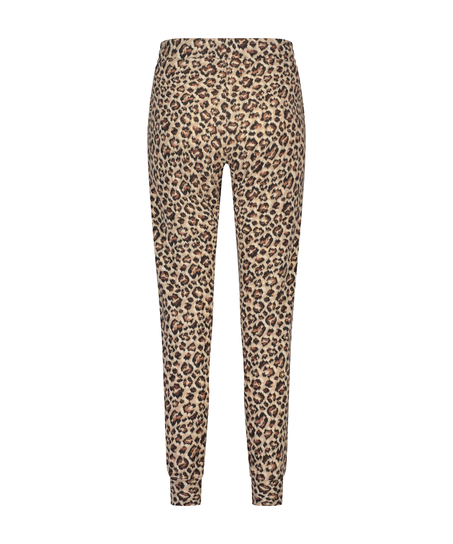 Spodnie z dżerseju szmerglowanego, Beżowy