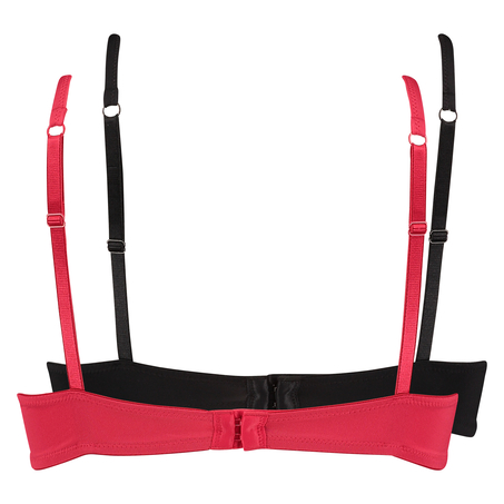 2 sztuki biustonoszy usztywnianych z fiszbinami, Czarny