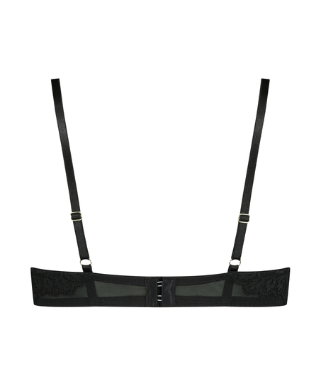 Nieusztywniany biustonosz z fiszbinami Claire, Czarny