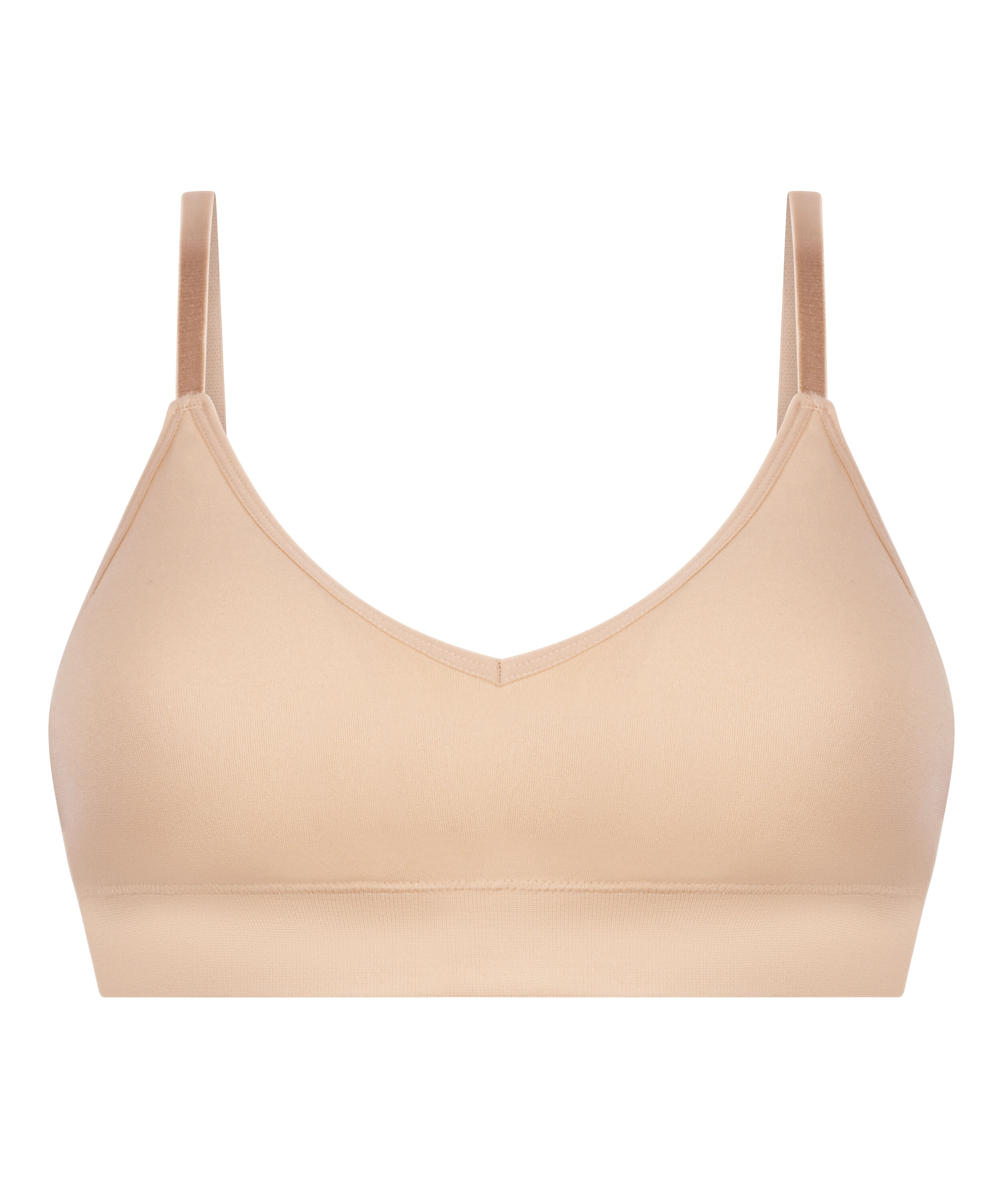 Tr&oacute;jkątny biustonosz bralette Dide, Beżowy