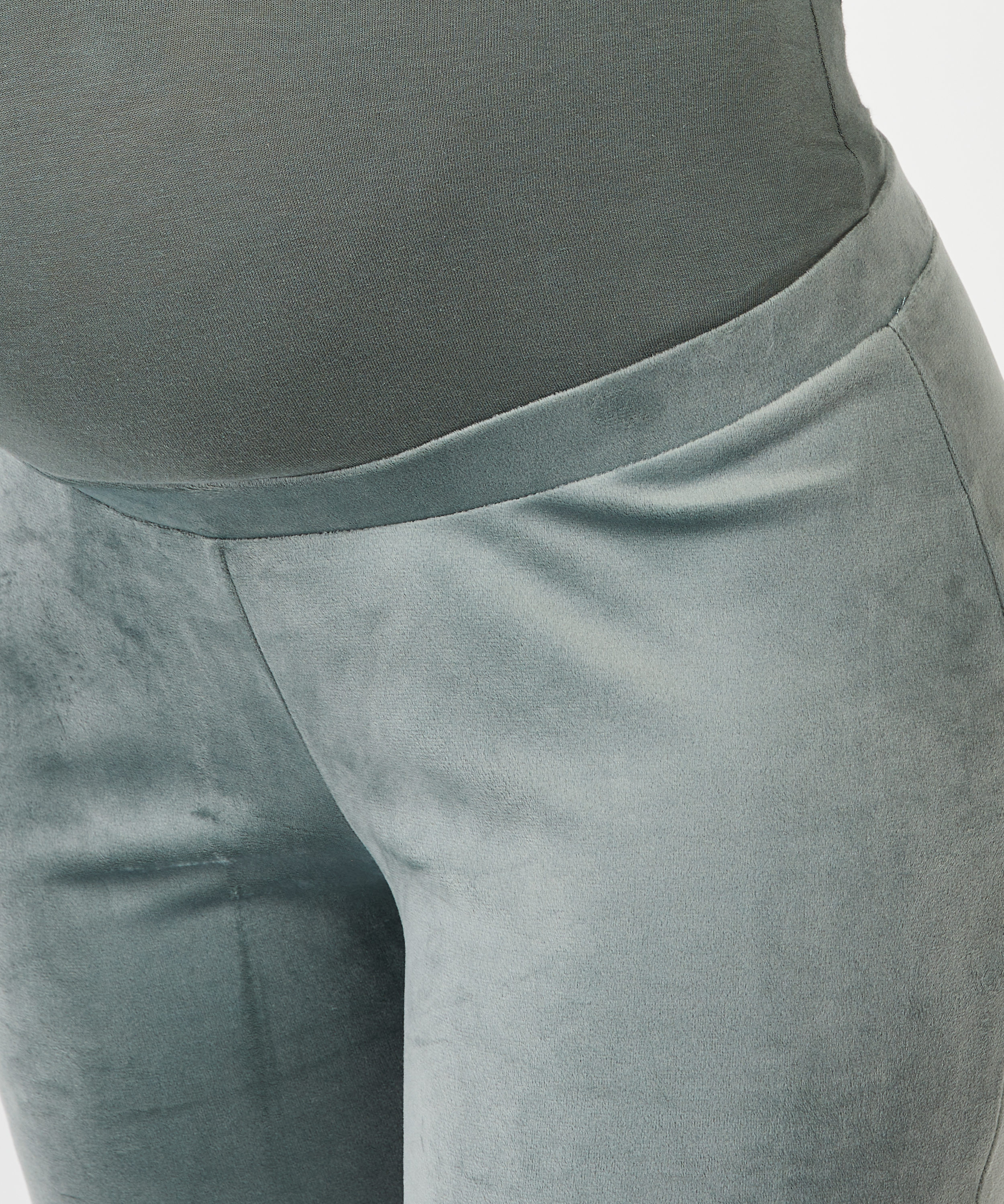 Maternity lurex velours jogging bottoms, Zielony, main