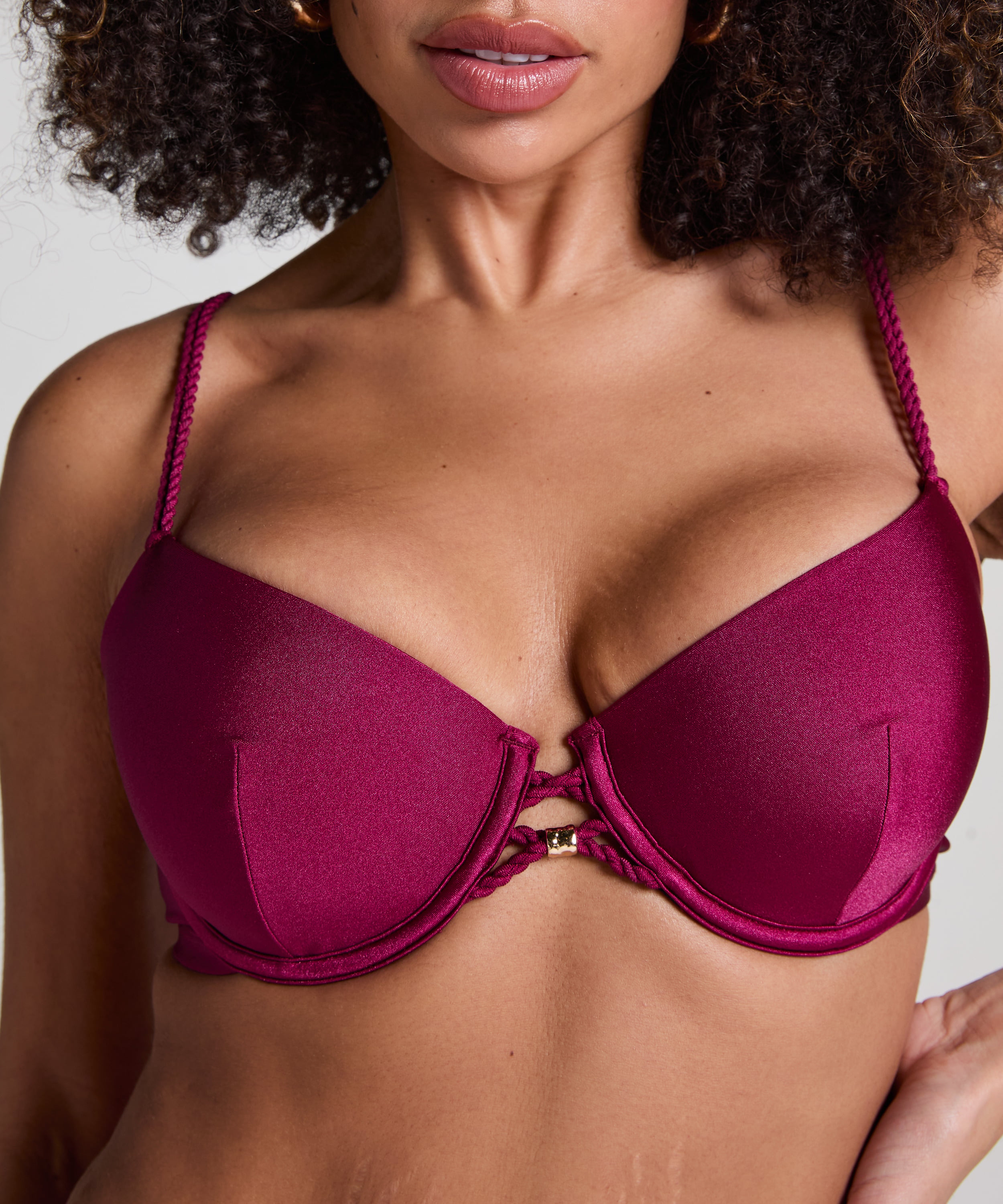 Usztywniany top bikini z fiszbinami Marrakech, Czerwony, main