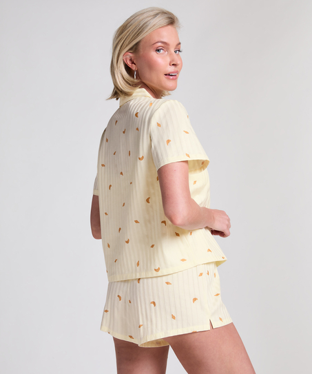 Bluza bawełniana w paski, Ż&oacute;łty