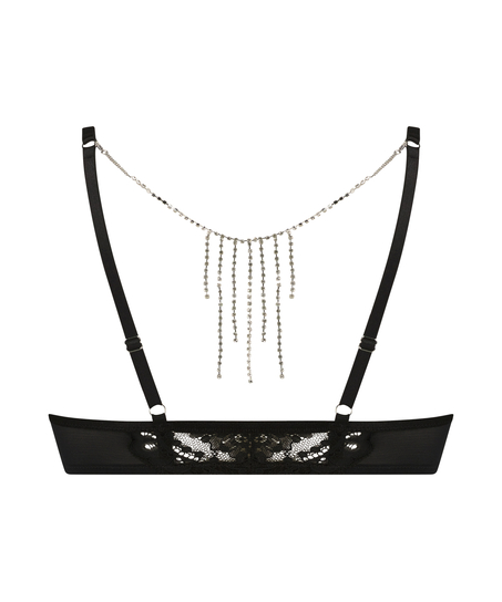 Usztywniony biustonosz z fiszbinami Samantha, Czarny