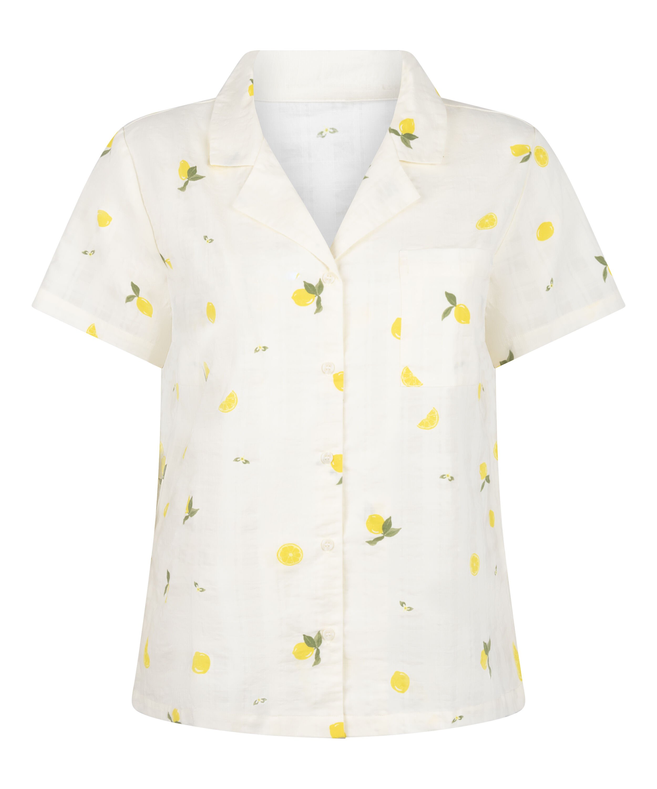 Kurtka Piżamowa Cytrynowa, Biały