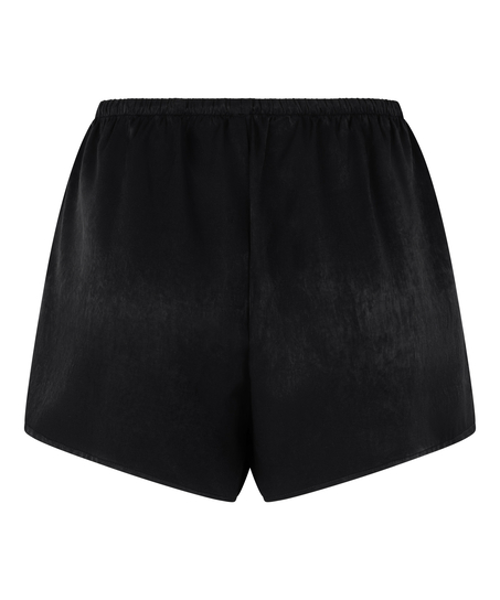 Satin Shorts Ayla, Czarny