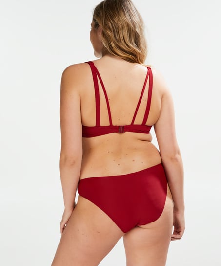 Pagoda non-padded underwired bikini top, Czerwony