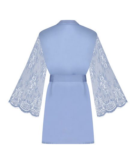 Satynowe kimono, Niebieski