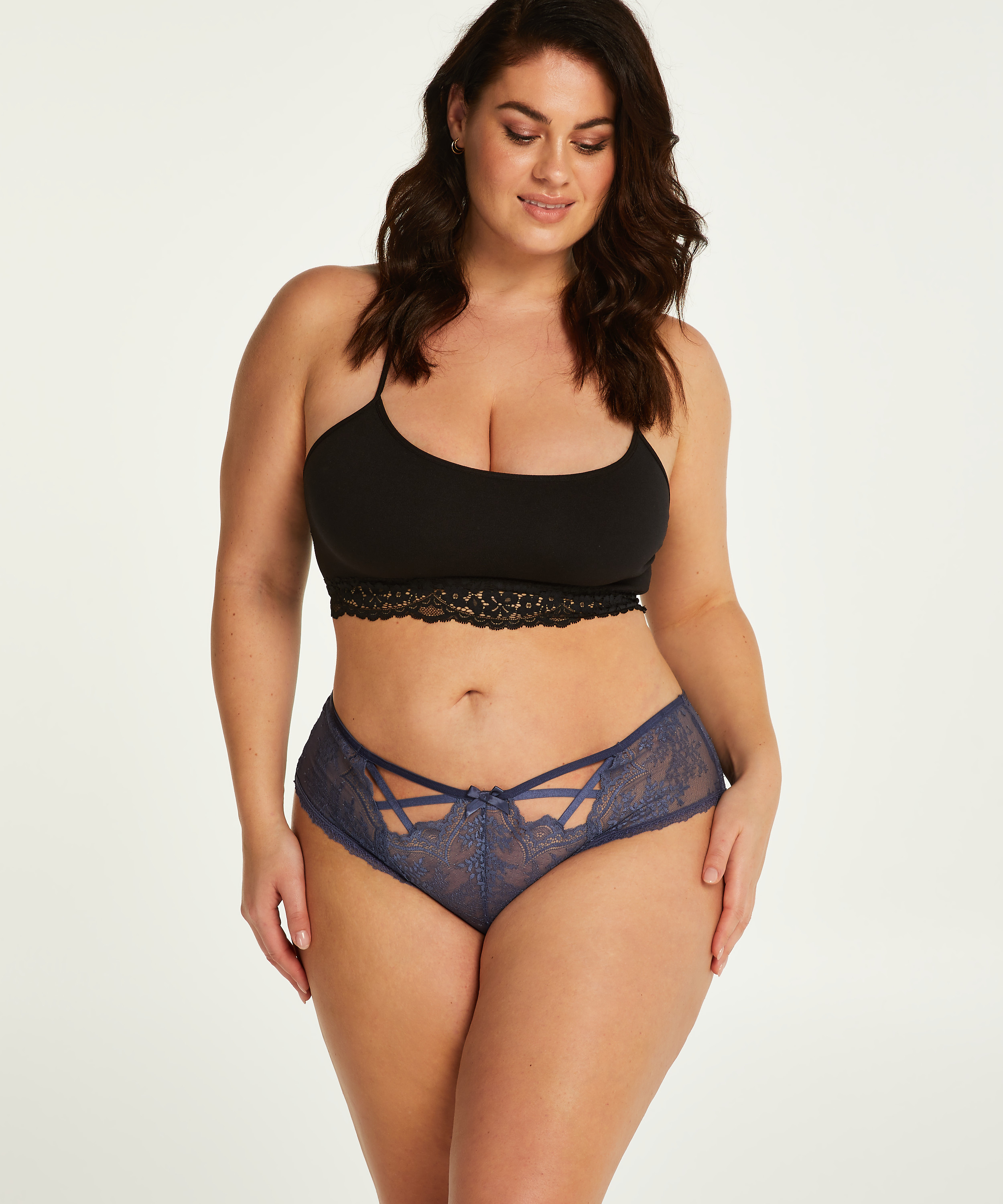 Brazyliany Curvy Lacey, Niebieski, main
