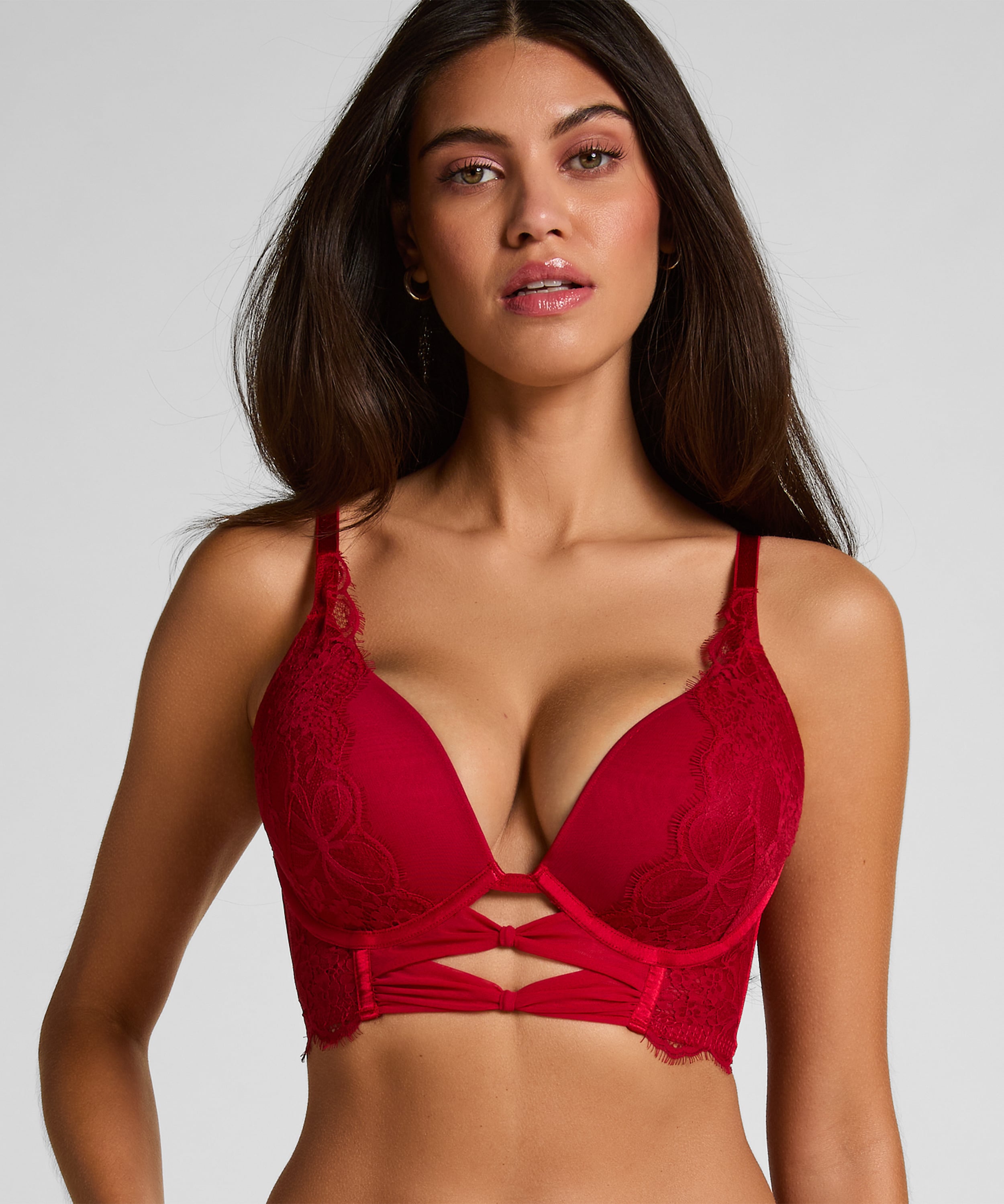 Biustonosz Push-Up Longline Marianna, Czerwony, main