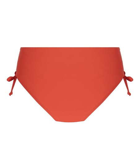 Midi Bikini Bottom Luxe, Czerwony