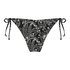Brazyliany tanga od bikini ze wzorem paisley, Czarny