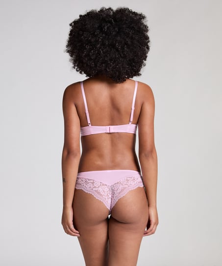 Biustonosz usztywniany z fiszbinami Plunge, R&oacute;żowy