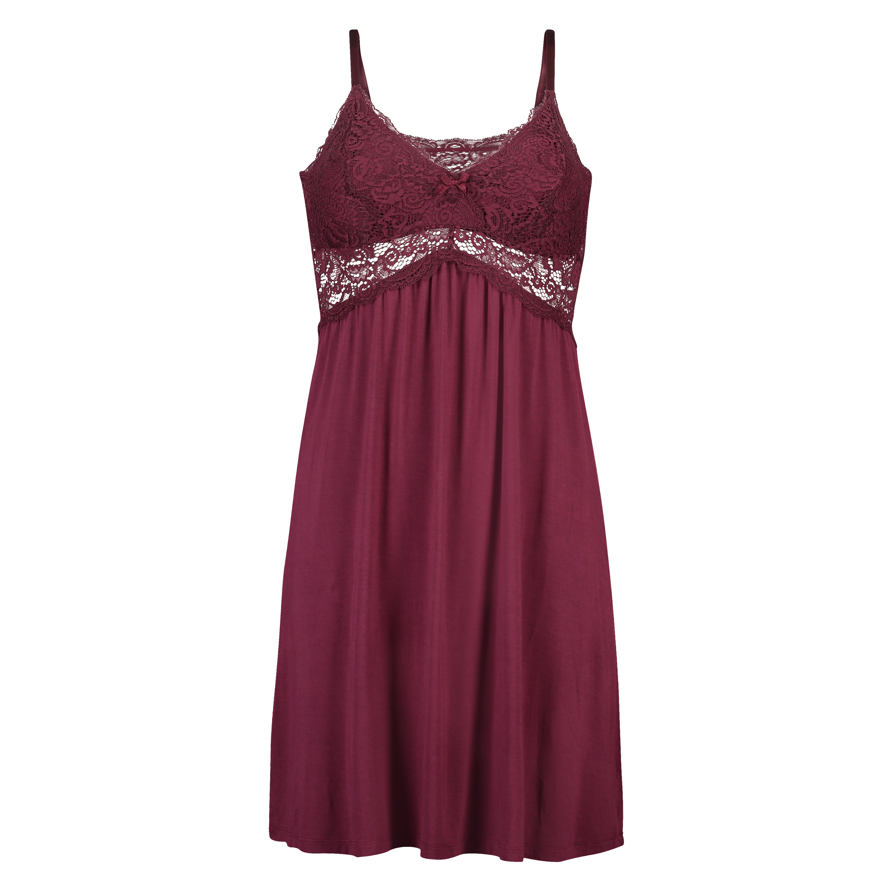 Jersey lace slipdress, Czerwony, main