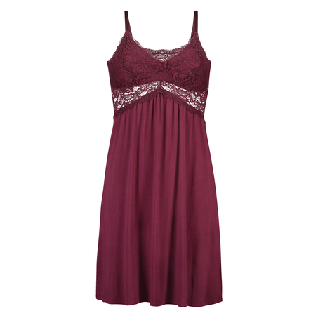 Jersey lace slipdress, Czerwony