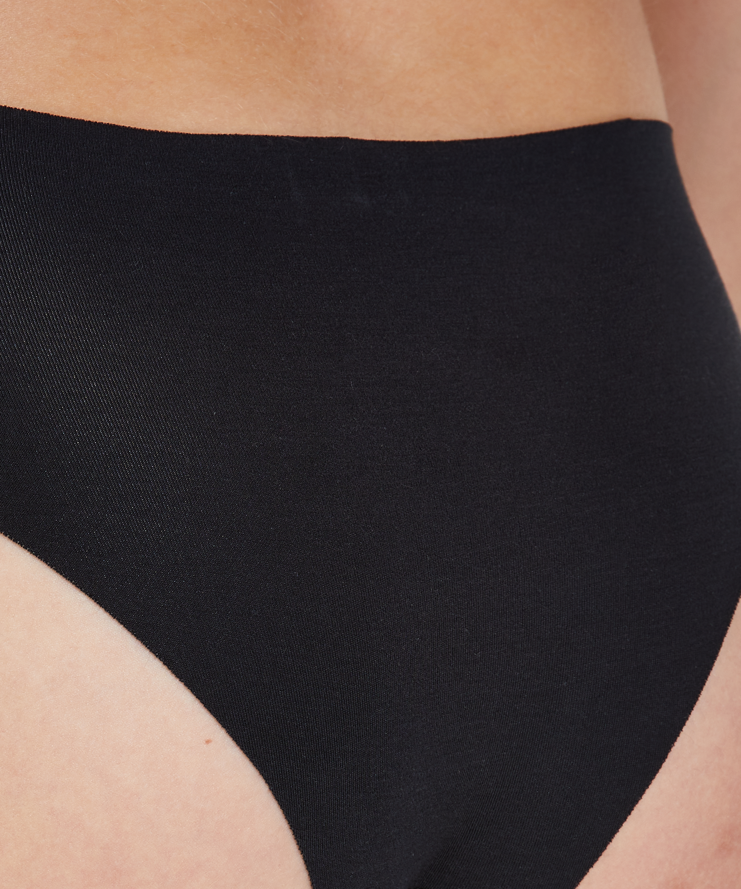 Niewidoczne pod ubraniem brazyliany bawełniane, Czarny, main