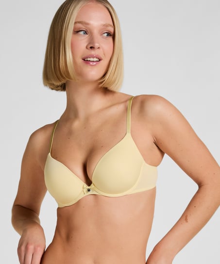 Biustonosz usztywniany z fiszbinami Plunge, Ż&oacute;łty