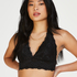 Usztywniona braletka halter Rosalyn, Czarny