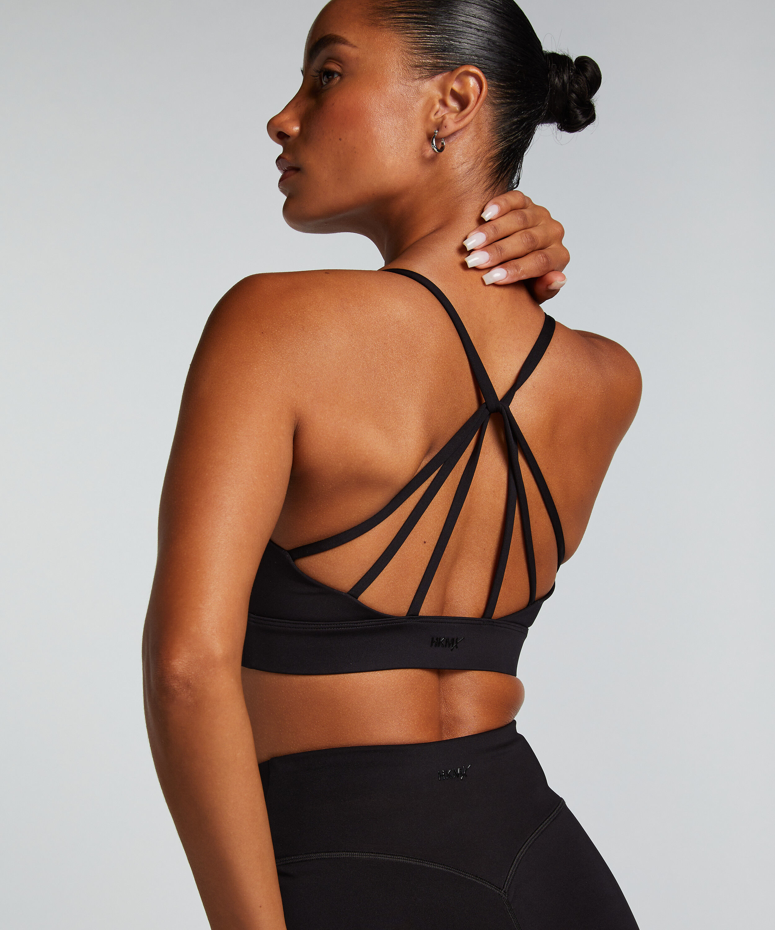 HKMX  Stanik sportowy poziom 1, Czarny