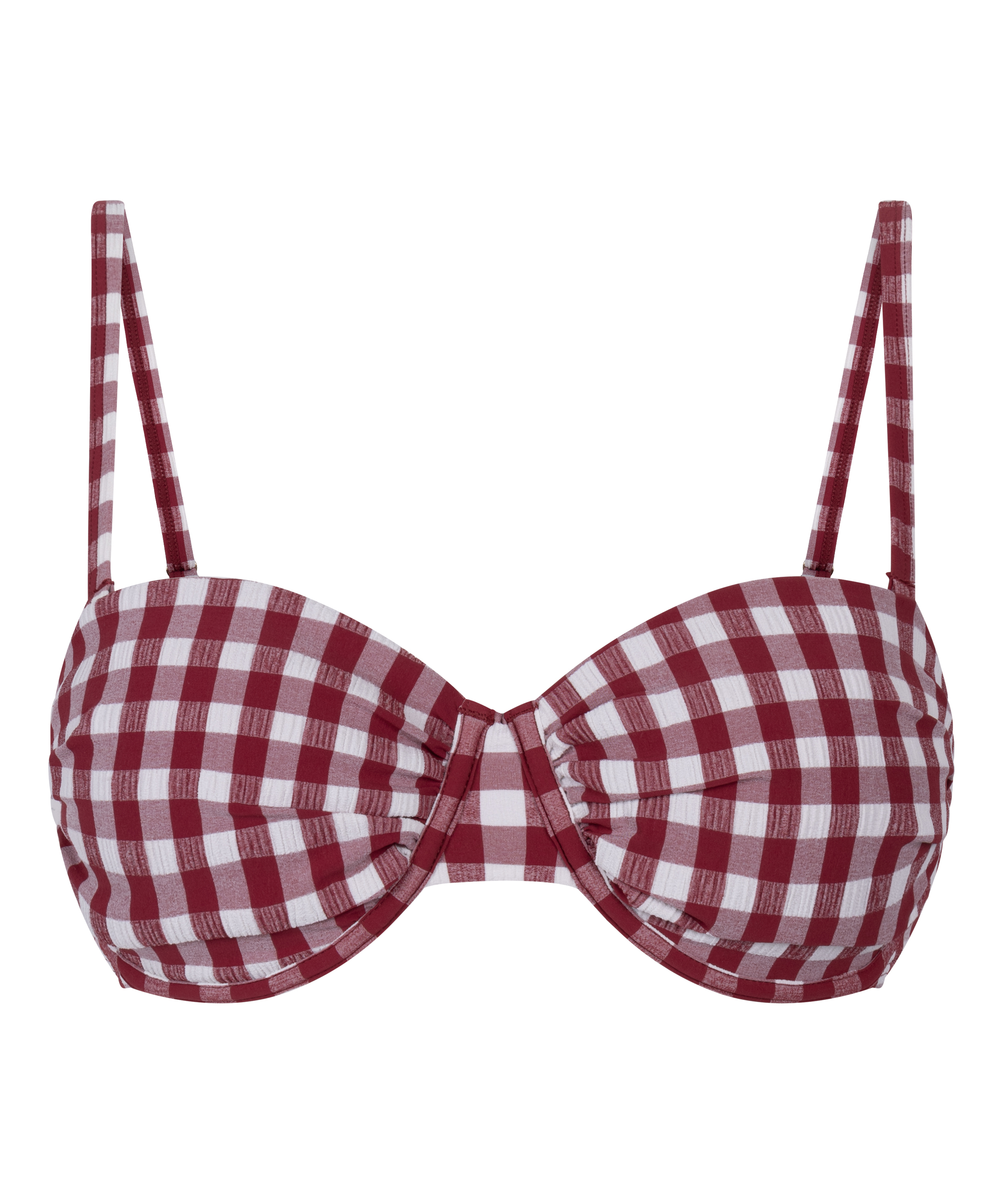 Usztywniany Biustonosz Bikini z Fiszbinami Amalfi, Czerwony, main
