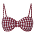 Usztywniany Biustonosz Bikini z Fiszbinami Amalfi, Czerwony