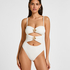 G&oacute;ra od Bikini Bandeau Crinkle, Biały
