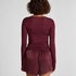 super miękka top z kaszmirem z dekoltem w ł&oacute;dkę, Fioletowy
