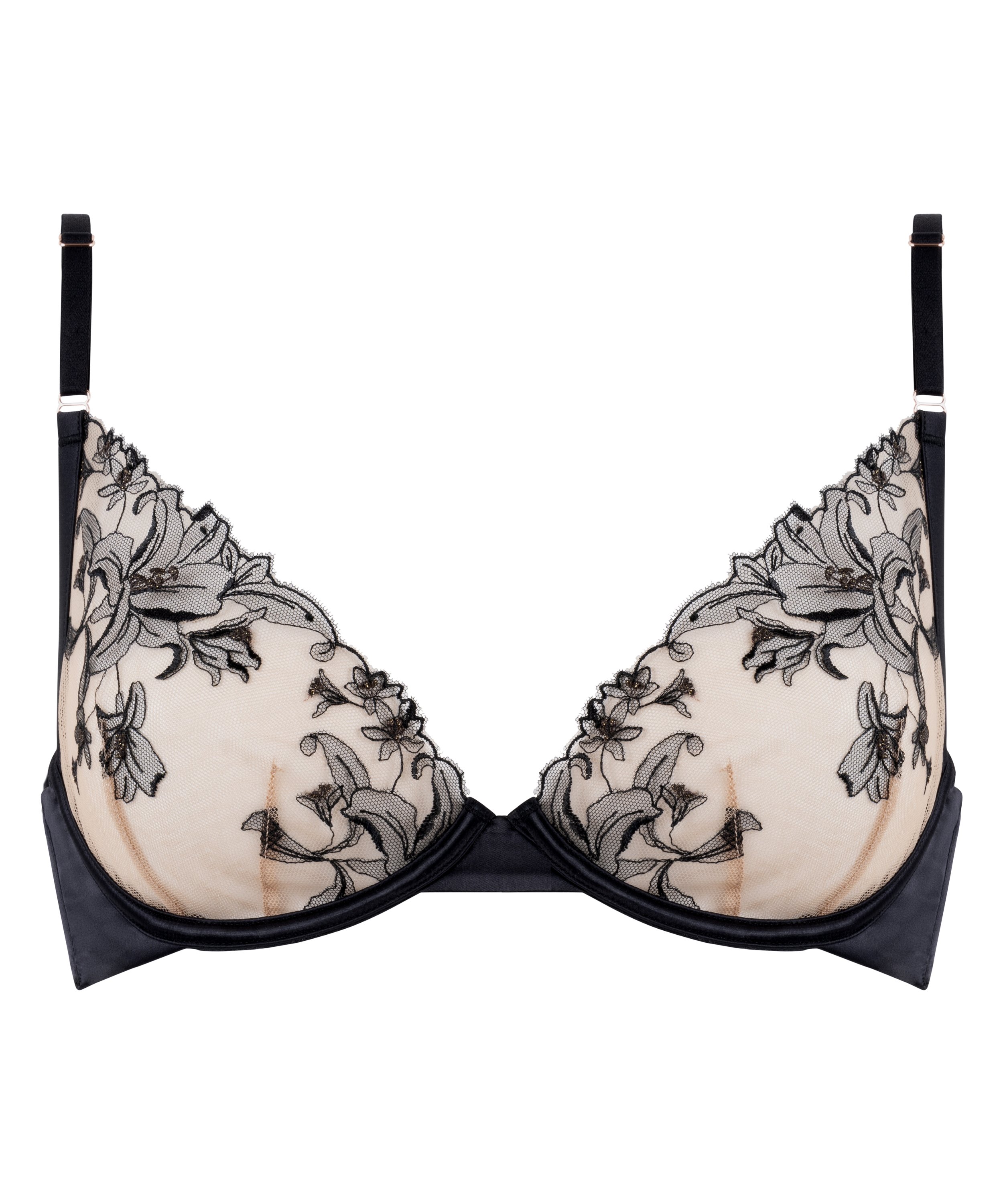 Nieusztywniany biustonosz z fiszbinami Anouk, Czarny, main