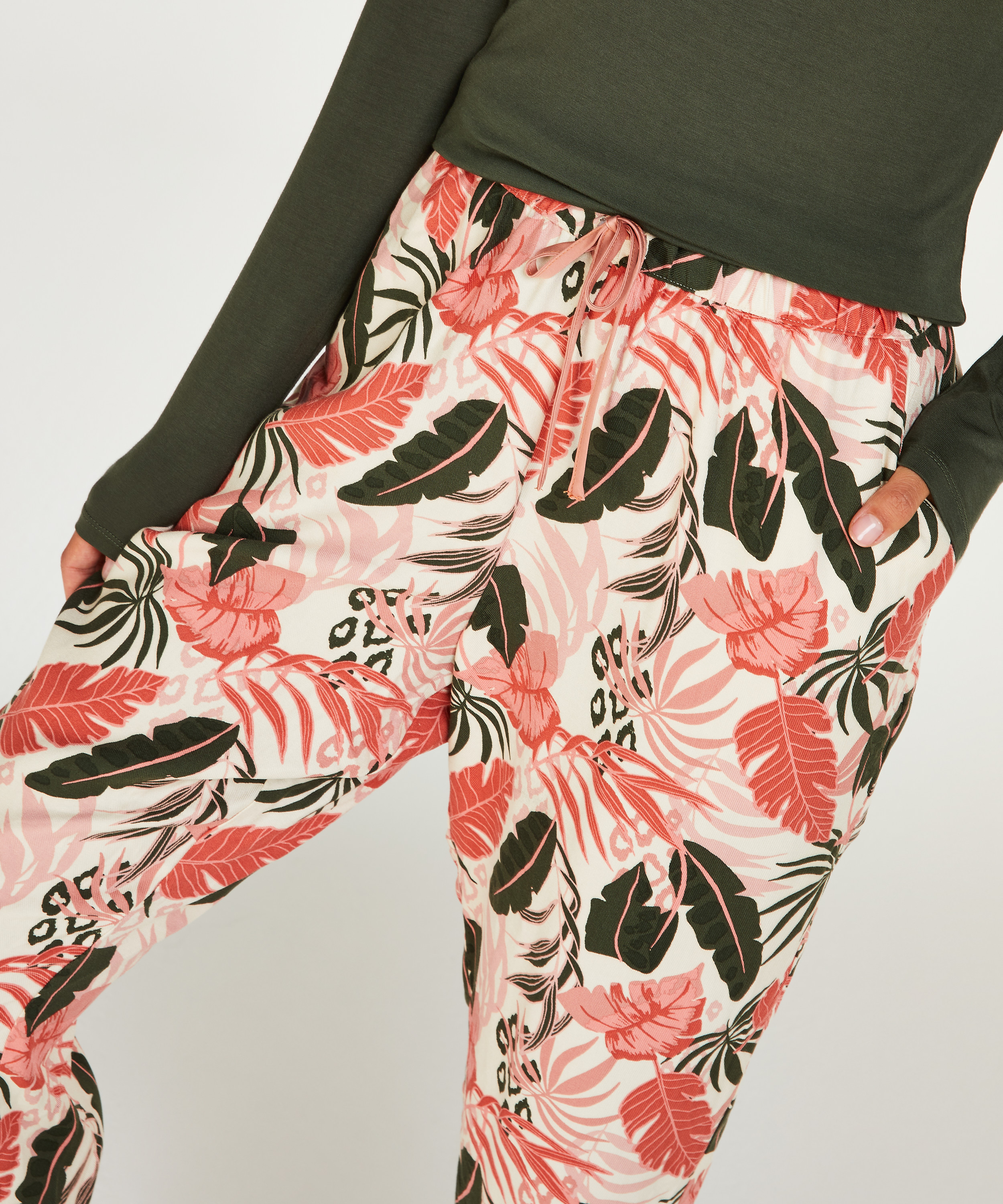 Spodnie od piżamy z tkaniny Tall, Beżowy, main