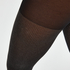 70 Denier Ribbed Lurex Tights, Czarny