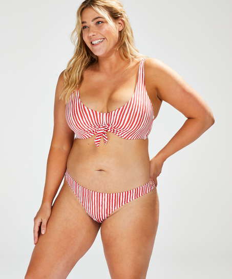 Nieusztywniona góra od bikini z fiszbinami Julia, Czerwony