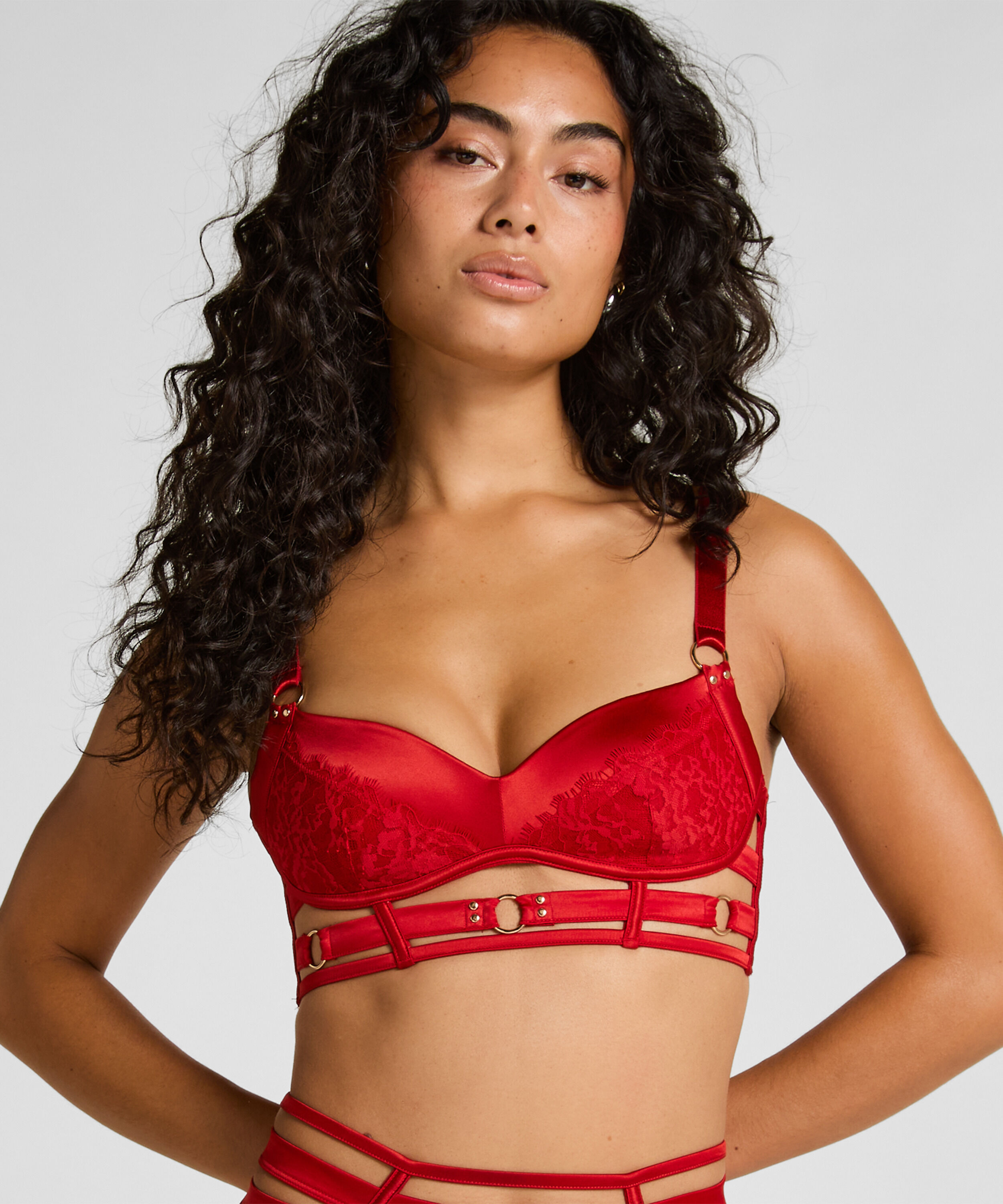 Biustonosz bralette Noeki, Czerwony