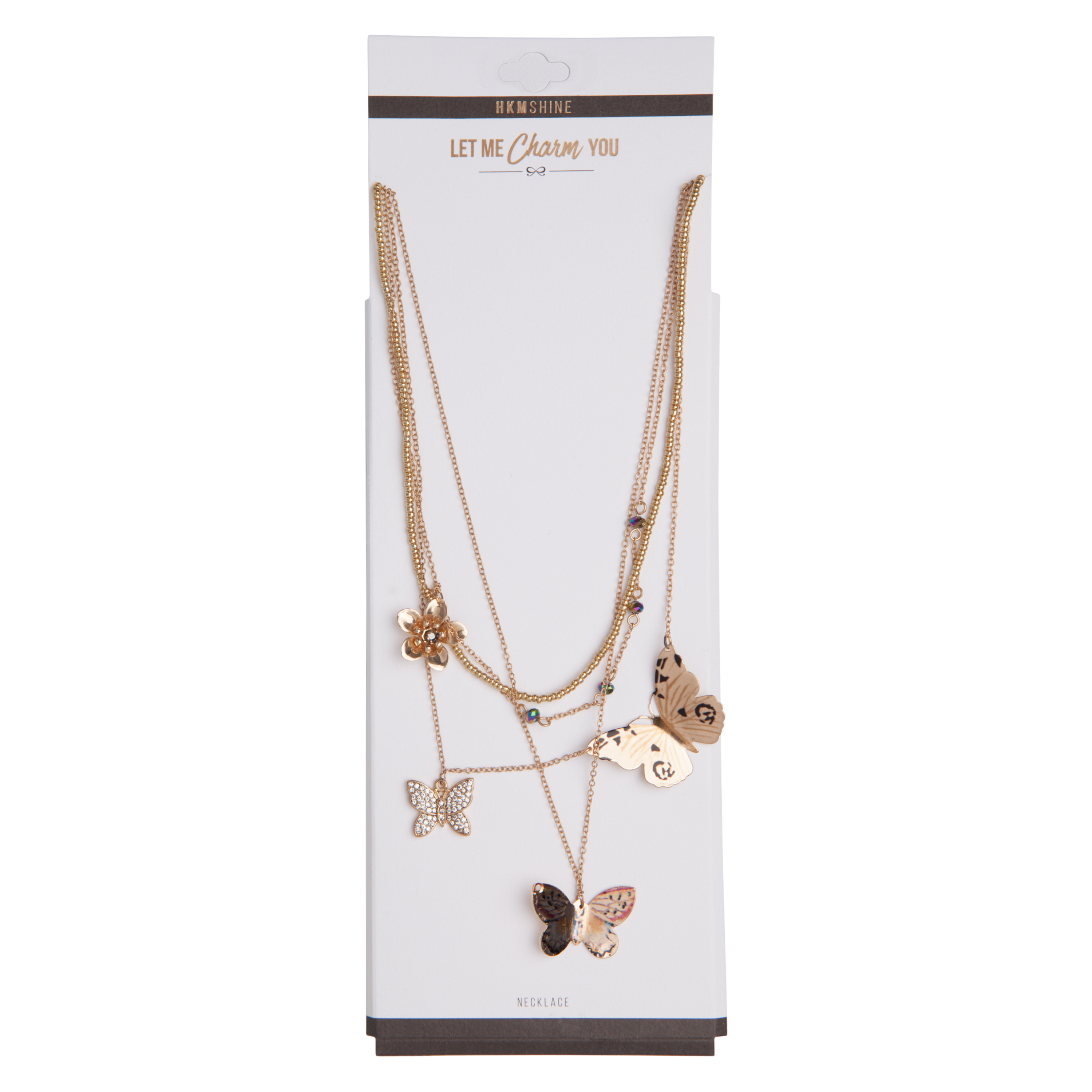 Butterflies Necklace, Żółty, main