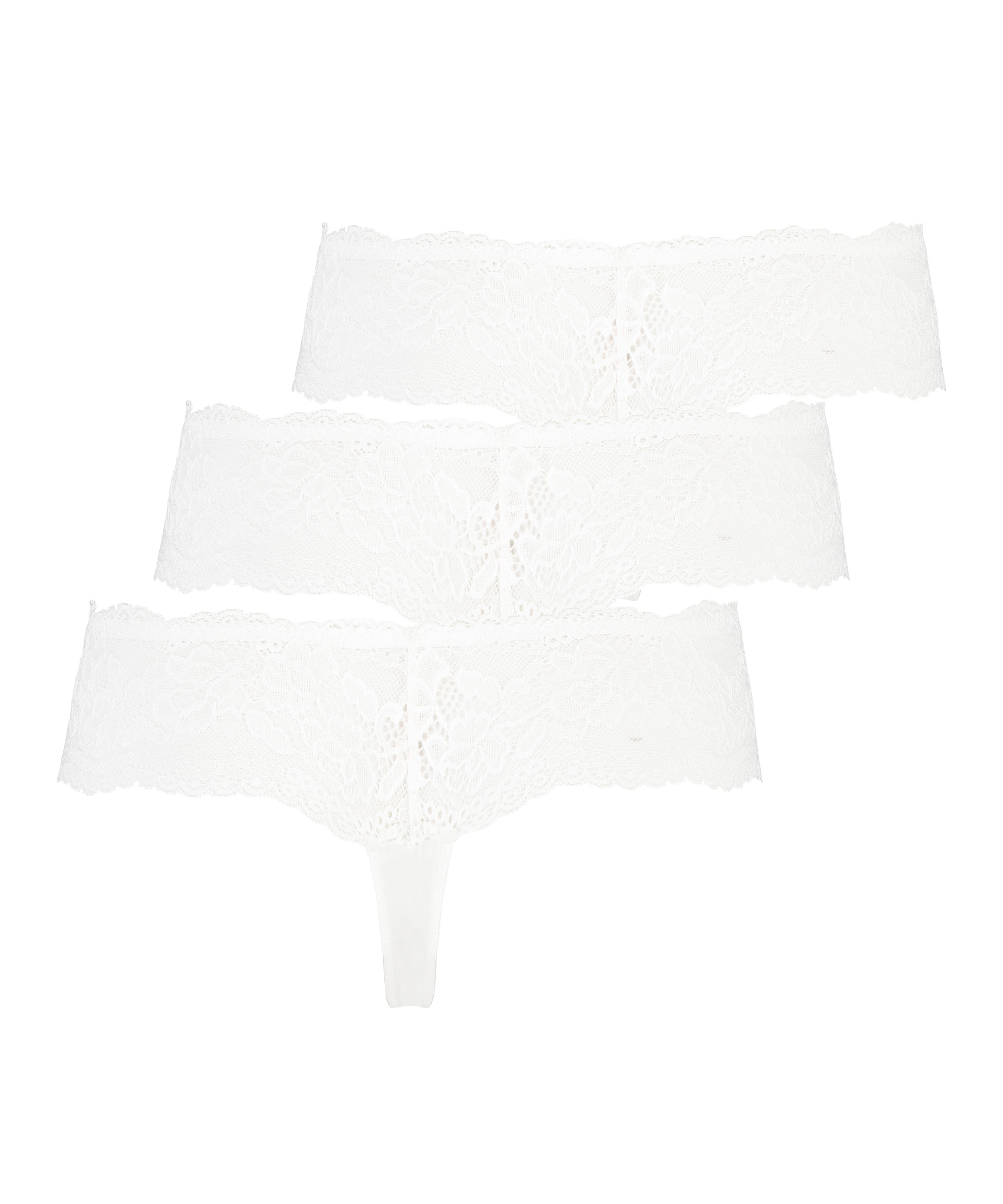 Stringi typu bokserki Florence 3-pak, Biały, main