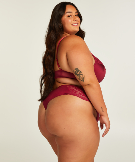 Uformowany biustonosz z fiszbinami Georgia, Czerwony