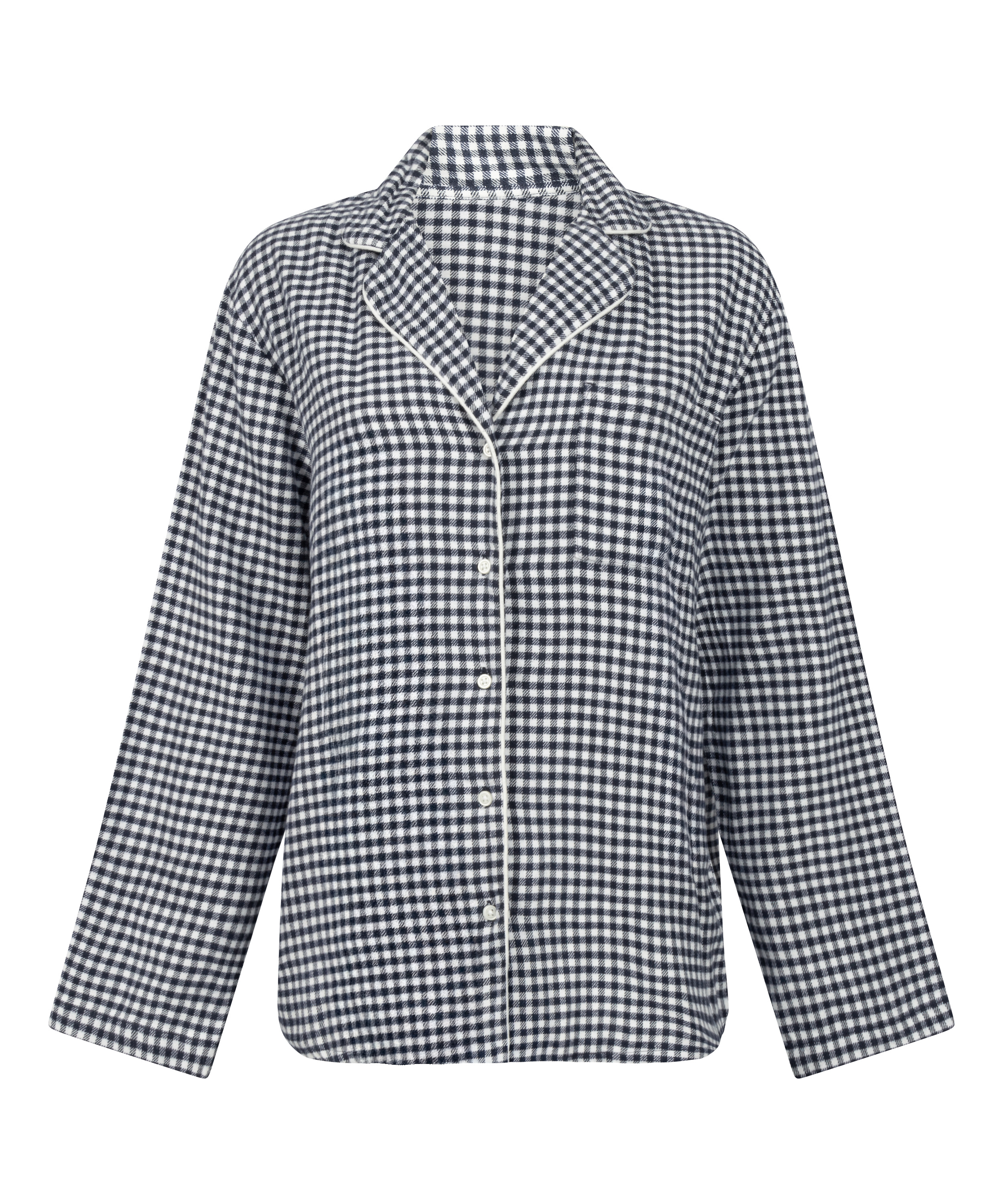 Top piżamowy Flanel Essentials, Niebieski, main