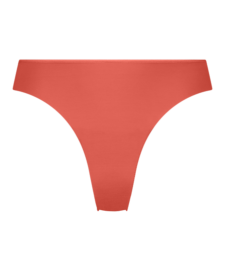Niewidoczne pod ubraniem stringi z koronkowym tyłem, Czerwony