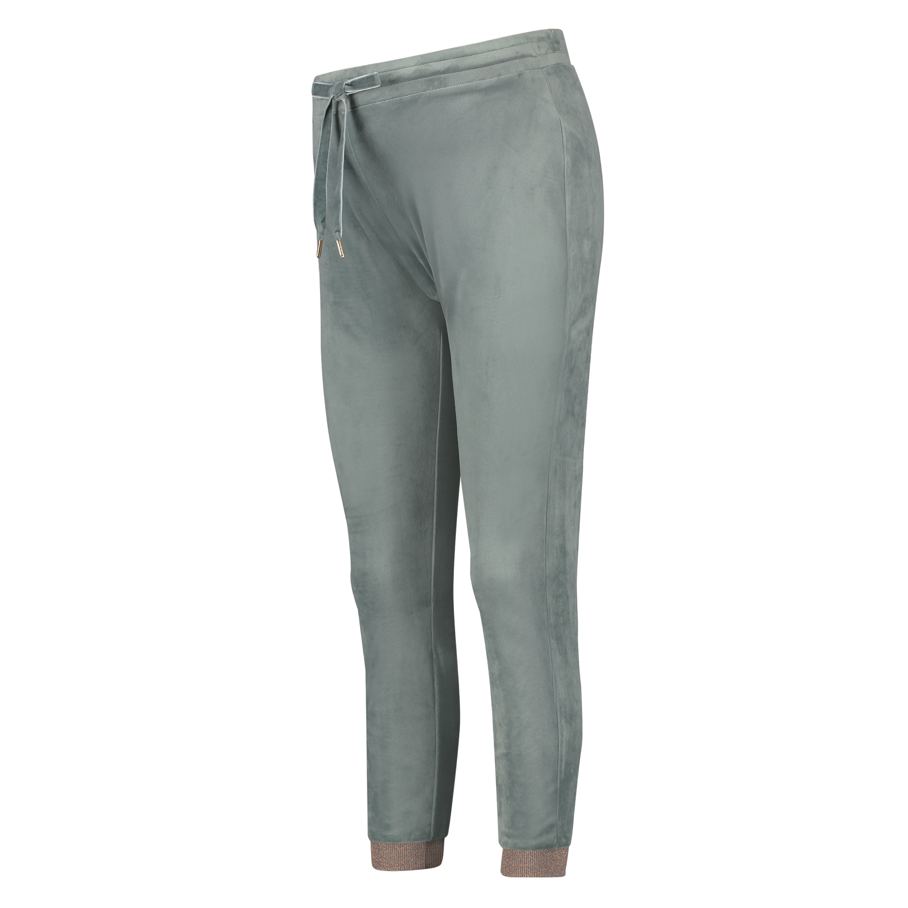 Tall velours Jogging pants, Zielony, main