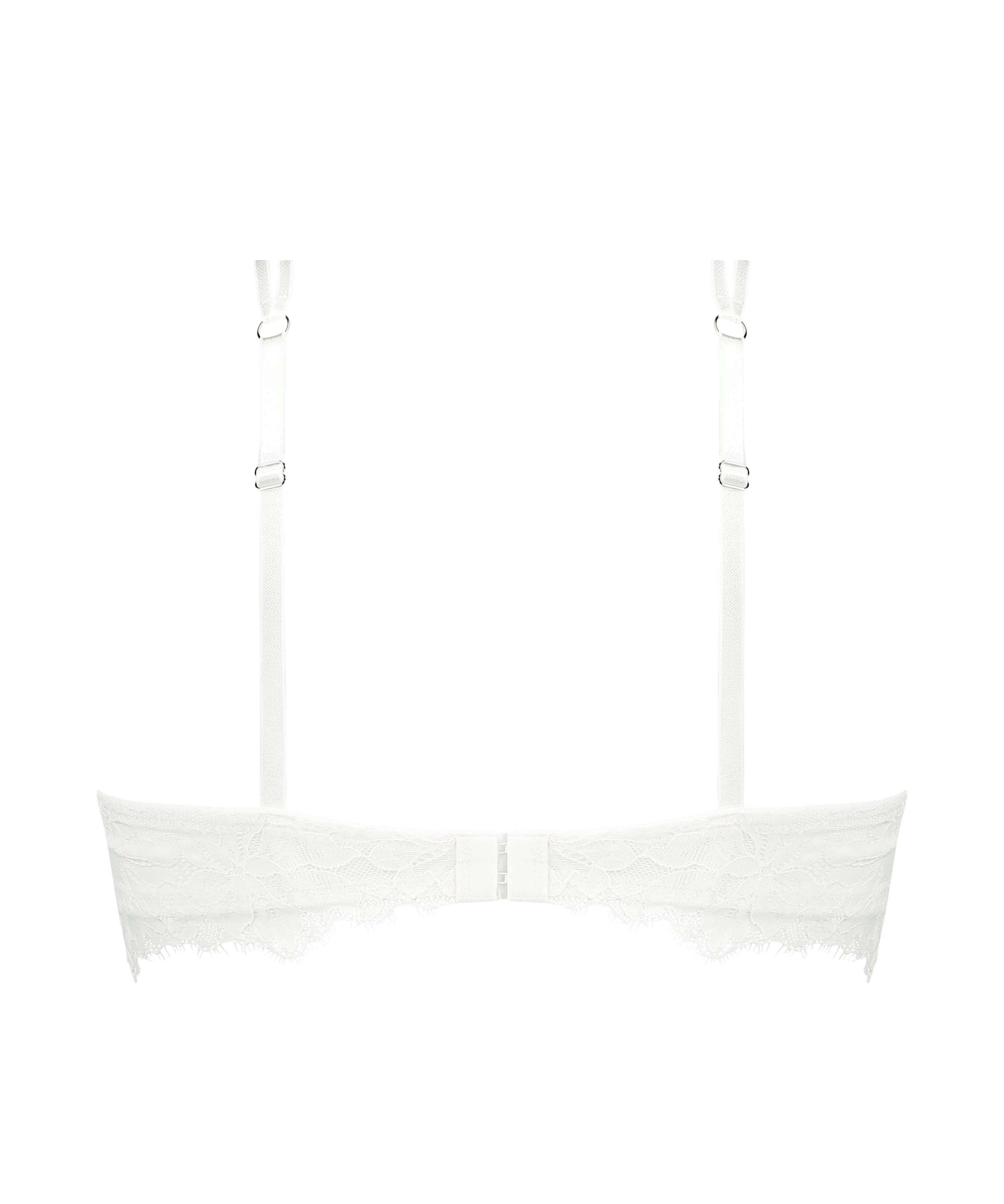 Nieusztywniany długi biustonosz z fiszbinami Isabella, Biały, main